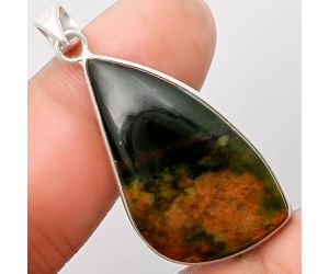 Natural Chrome Chalcedony Pendant SDP108587 P-1001, 19x34 mm