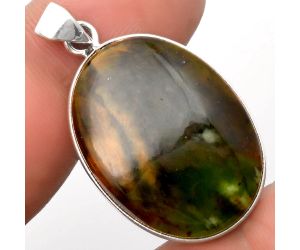 Natural Chrome Chalcedony Pendant SDP108664 P-1001, 21x28 mm