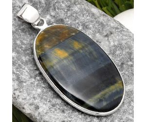 Natural Blue Tiger Eye Pendant SDP108715 P-1001, 20x32 mm