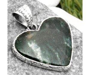 Valentine Gift Heart Natural Green Aventurine Pendant SDP108798 P-1043, 24x26 mm