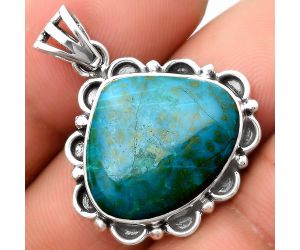 Natural Azurite Chrysocolla Pendant SDP108978 P-1080, 16x19 mm