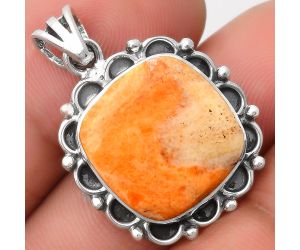 Natural Coral Jasper Pendant SDP109039 P-1080, 16x16 mm