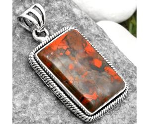 Natural Red Brecciated Jasper Pendant SDP109085 P-1056, 14x21 mm