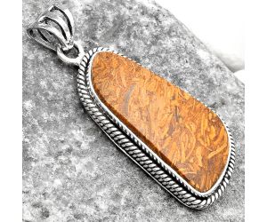 Natural Coquina Fossil Jasper - India Pendant SDP109092 P-1056, 13x28 mm