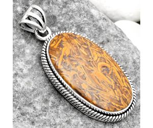 Natural Coquina Fossil Jasper - India Pendant SDP109096 P-1056, 14x26 mm