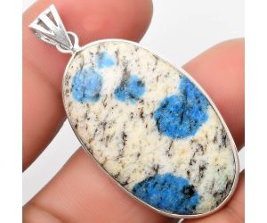 Natural K2 Blue - Azurite In Quartz Pendant SDP109285 P-1001, 21x35 mm