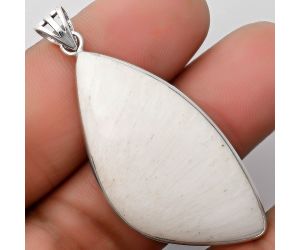 Natural White Scolecite Pendant SDP109356 P-1001, 21x42 mm