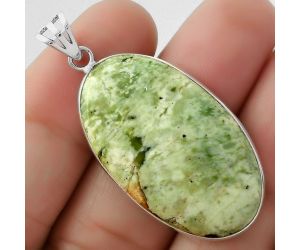 Natural Chrome Chalcedony Pendant SDP109366 P-1001, 21x35 mm