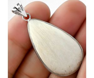 Natural White Scolecite Pendant SDP109406 P-1001, 18x33 mm