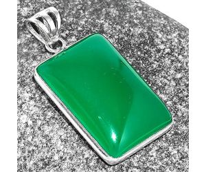 Natural Green Onyx Pendant SDP109480 P-1001, 18x25 mm