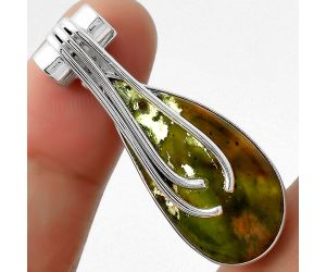 Natural Chrome Chalcedony Pendant SDP109600 P-1675, 14x29 mm