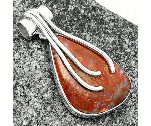 Natural Red Moss Agate Pendant SDP109602 P-1675, 18x27 mm