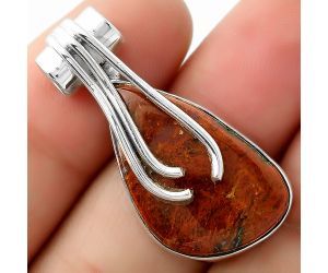 Natural Red Moss Agate Pendant SDP109609 P-1675, 15x25 mm