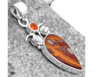 Natural Noreena Jasper & Carnelian Pendant SDP109778 P-1695, 11x20 mm