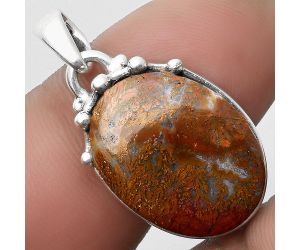 Natural Red Moss Agate Pendant SDP109913 P-1349, 15x20 mm