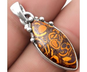 Natural Coquina Fossil Jasper - India Pendant SDP109925 P-1349, 11x24 mm