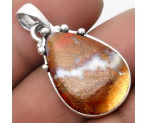 Natural Red Moss Agate Pendant SDP109937 P-1349, 17x23 mm