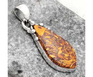 Natural Coquina Fossil Jasper - India Pendant SDP109952 P-1349, 12x24 mm