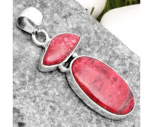 Natural Pink Thulite - Norway Pendant SDP110236 P-1077, 12x20 mm