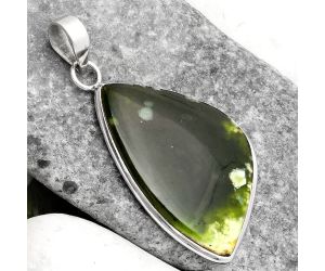 Natural Chrome Chalcedony Pendant SDP110305 P-1001, 22x34 mm