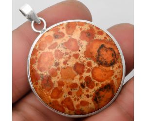 Natural Asteroid Jasper Pendant SDP110328 P-1001, 33x33 mm