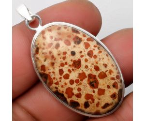 Natural Asteroid Jasper Pendant SDP110335 P-1001, 23x35 mm