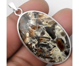 Natural Tabu Jasper Pendant SDP110417 P-1001, 25x40 mm