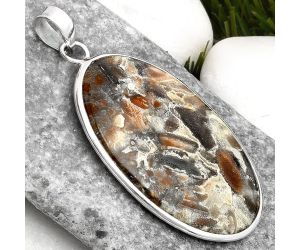 Natural Tabu Jasper Pendant SDP110417 P-1001, 25x40 mm