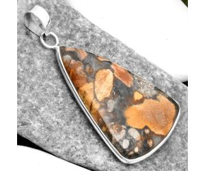 Natural Tabu Jasper Pendant SDP110461 P-1001, 26x38 mm