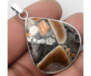 Natural Tabu Jasper Pendant SDP110464 P-1001, 30x34 mm