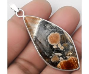 Natural Tabu Jasper Pendant SDP110482 P-1001, 22x47 mm