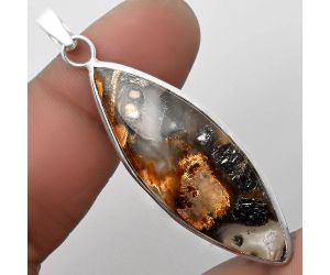 Natural Tabu Jasper Pendant SDP110501 P-1001, 15x42 mm