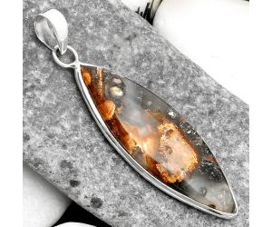 Natural Tabu Jasper Pendant SDP110501 P-1001, 15x42 mm