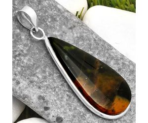 Natural Chrome Chalcedony Pendant SDP110547 P-1001, 18x36 mm