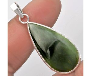 Natural Chrome Chalcedony Pendant SDP110563 P-1001, 17x34 mm