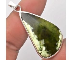 Natural Chrome Chalcedony Pendant SDP110570 P-1001, 22x39 mm