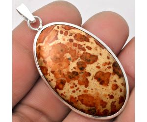 Natural Asteroid Jasper Pendant SDP110572 P-1001, 25x40 mm