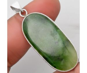 Natural Chrome Chalcedony Pendant SDP110804 P-1053, 18x29 mm