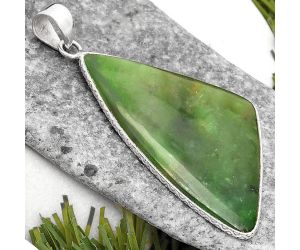 Natural Chrome Chalcedony Pendant SDP110817 P-1053, 27x45 mm