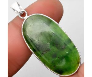 Natural Chrome Chalcedony Pendant SDP110822 P-1053, 19x37 mm