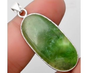 Natural Chrome Chalcedony Pendant SDP110824 P-1053, 16x33 mm