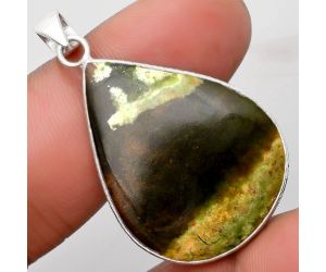 Natural Chrome Chalcedony Pendant SDP110905 P-1053, 25x33 mm