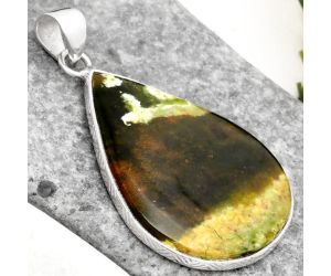 Natural Chrome Chalcedony Pendant SDP110905 P-1053, 25x33 mm