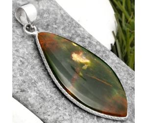 Natural Chrome Chalcedony Pendant SDP110916 P-1053, 21x39 mm