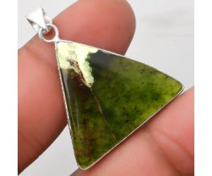 Natural Chrome Chalcedony Pendant SDP110918 P-1053, 27x30 mm