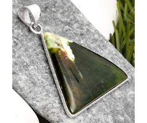 Natural Chrome Chalcedony Pendant SDP110918 P-1053, 27x30 mm