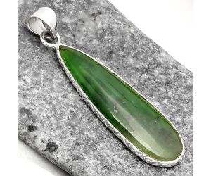 Natural Chrome Chalcedony Pendant SDP111045 P-1053, 12x35 mm