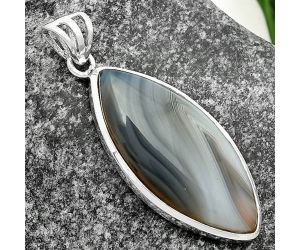Natural Banded Onyx Pendant SDP111109 P-1002, 14x31 mm
