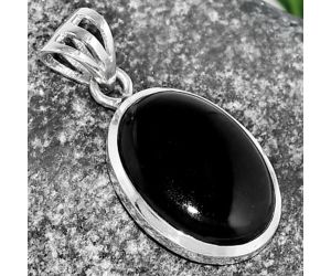 Natural Black Onyx - Brazil Pendant SDP111134 P-1002, 13x18 mm