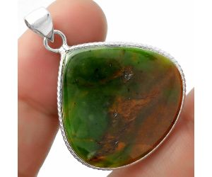 Natural Chrome Chalcedony Pendant SDP111325 P-1053, 26x27 mm